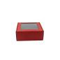 Bright Red Box with a PVC Window for Packing Sauce Jars