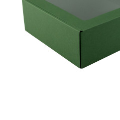 Green Square Box with Window for Jars | 185x195x75 mm | Superbox