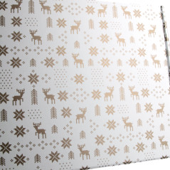 White Gift Box with Winter Patterns | 305x215x85 mm | Superbox