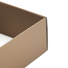 Muted Gold Square Gift Box for Cosmetic | 220 x 220 x 90 mm | Superbox