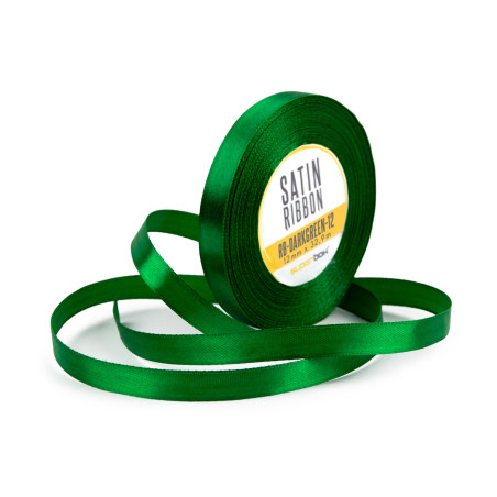 Slim Dark Green Satin Ribbon