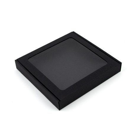 Black Box with a PVC Window 3 cm of Height | 200x200x30 mm | Superbox