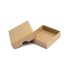 Two-piece Small Square Sand Colored Cardboard Box