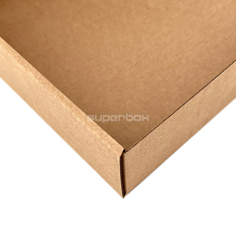 Brown Gift Box with PVC Window, Height 5 cm