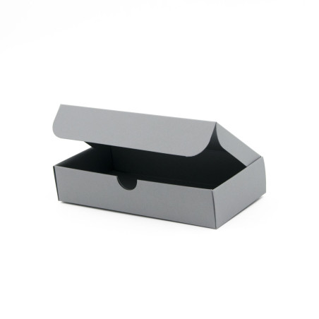 Elongated Gift Box from Gray Decorative Cardboard