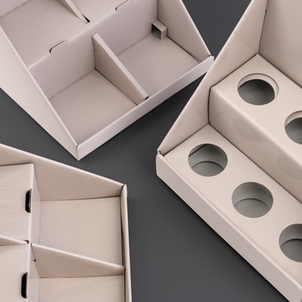 Cardboard POS displays for product exhibition at the point of sale